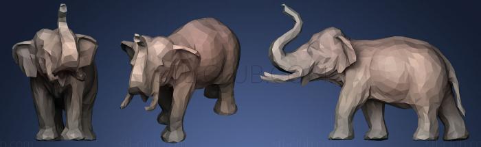 3D model Asian Elephant (STL)